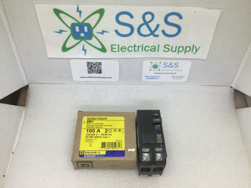 Square D Qob2100vh 2 Pole 100 Amp 240v Circuit Breaker