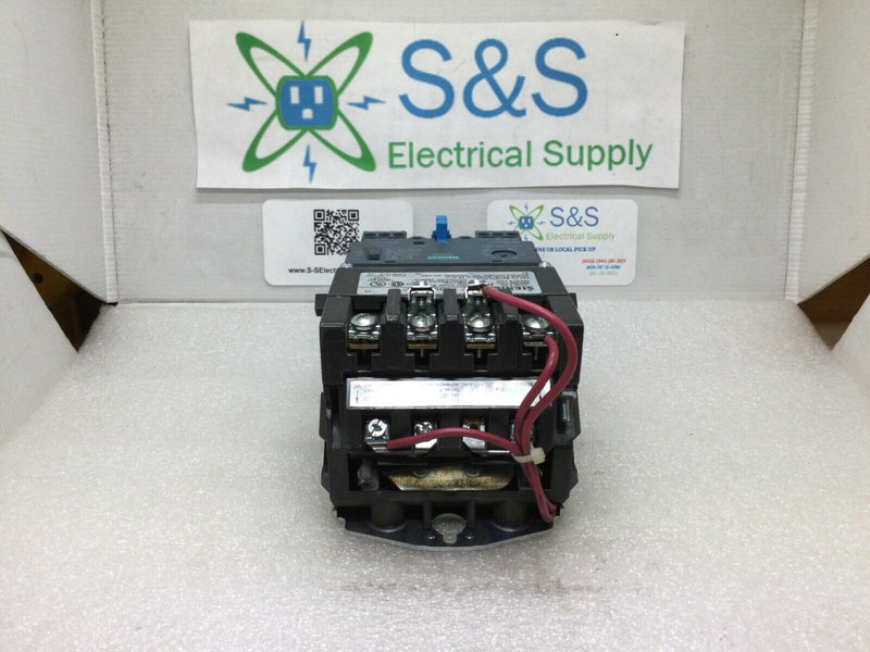 Siemens Size 1 Starter 14du†32a*, W/ 3ub8123-4dw2, 200/230v 7.5 Hp 460/575v 10hp