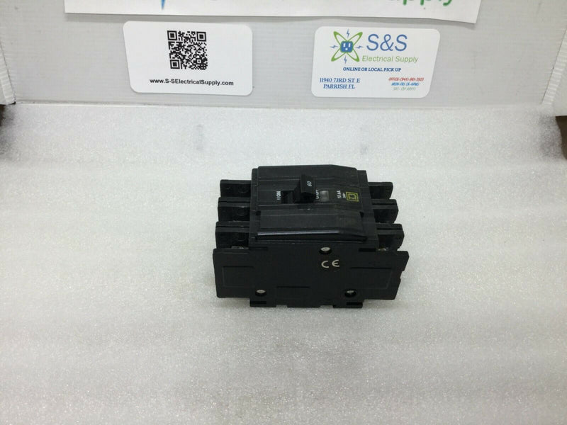 Square D Qou360 3 Pole 60a Circuit Breaker Din Rail Type 60 Amp