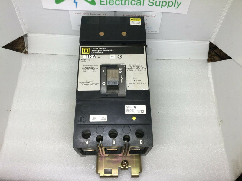 Square D Kc34110 110 Amp 480v Series 2, 3 Pole Circuit Breaker