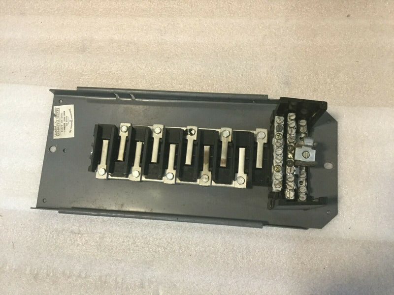 Square D QON10-20 Series F1 100 Amps 1 Phase 3 Wire Panel Guts Only