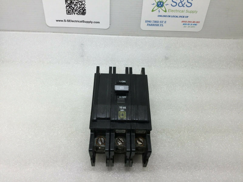 Square D Qou360 3 Pole 60a Circuit Breaker Din Rail Type 60 Amp