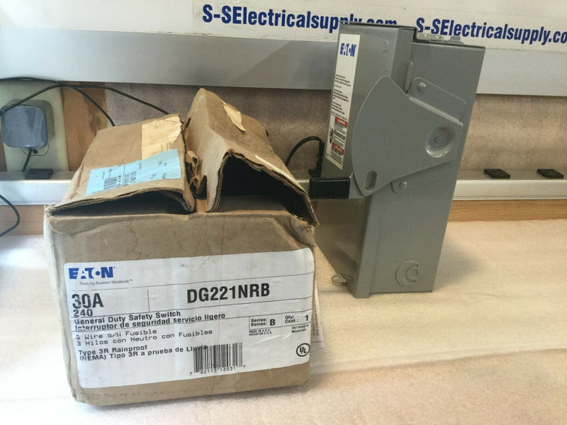 Eaton DG221NRB Outdoor General Duty Safety Switch 120v 240v 30 Amp Series 30a fused.