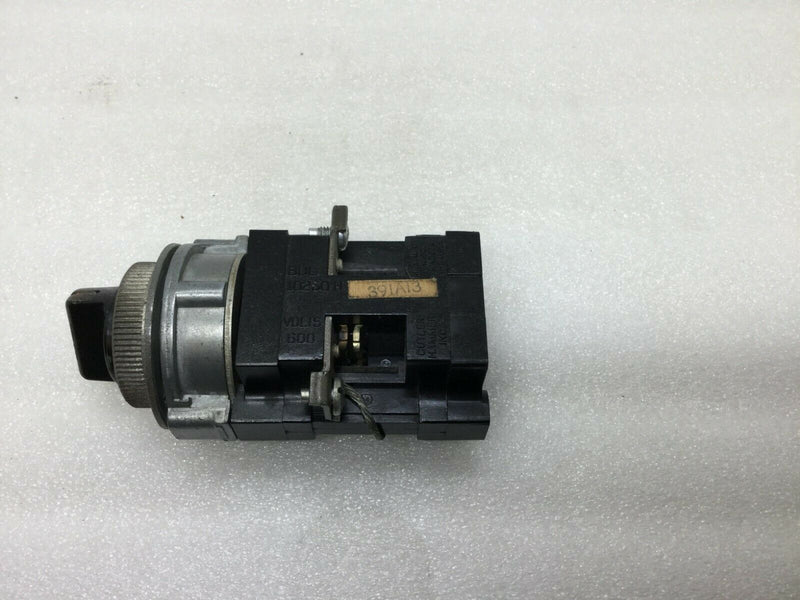 Cutler Hammer Bul 10250 391 A13, 2 Position Selector Switch