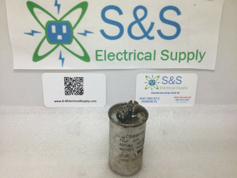 Capacitor Cbb66sh 15uf/400vac  50/60hz 750k/1w