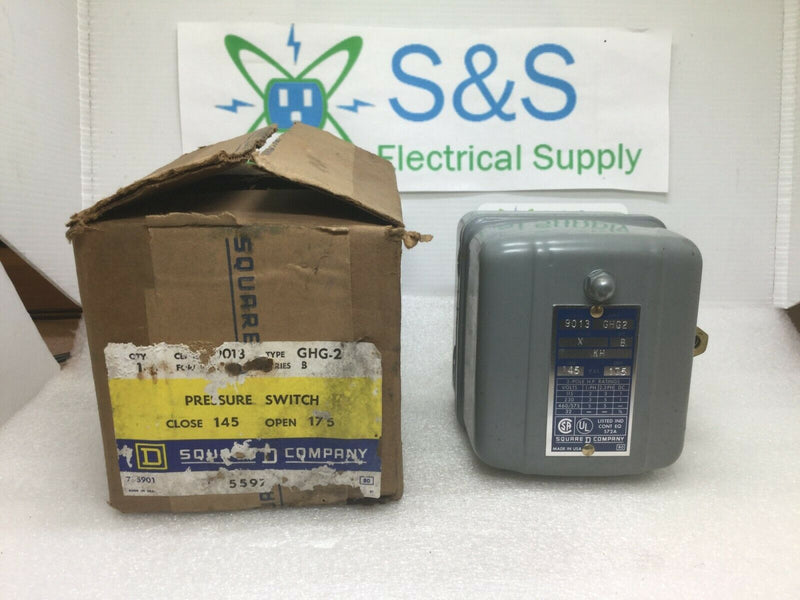 Square D Pressure Switch 9013ghg2 Open@145/Closes@175 Psi Ghg-2