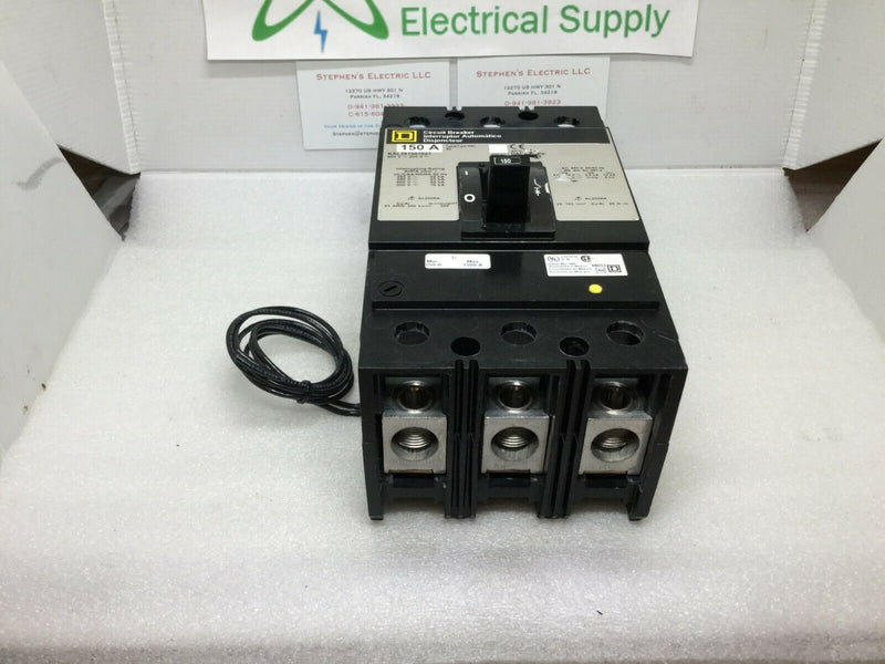 Square D Kal361501021 Circuit Breaker, 150 Amp, 120-240 Vac Shunt Trip,