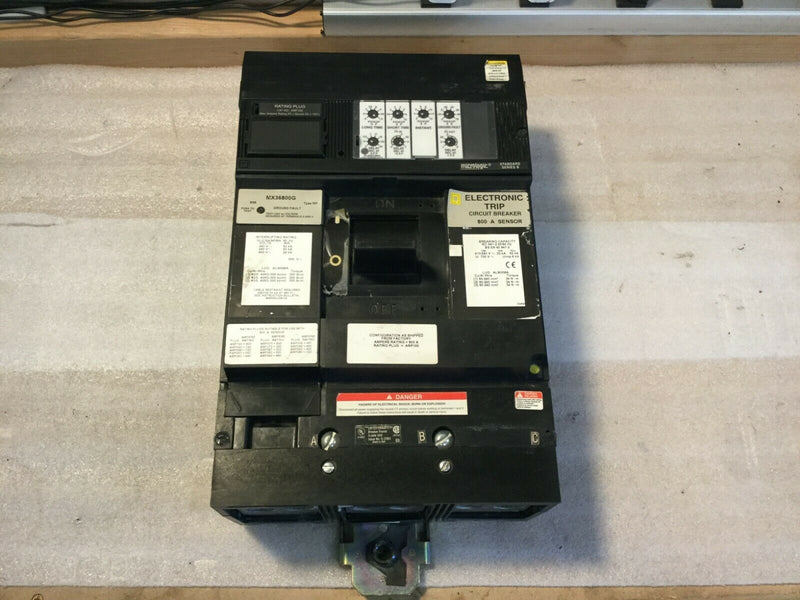 Square D Micrologic 800 Amp Circuit Breaker 600v 3p Mx36800g Electronic Trip