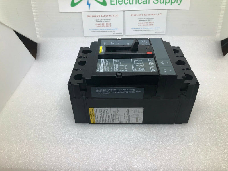 Square D Hjl36020 Circuit Breaker 3p 20a 600v Powerpact Al150hd, Hl 060