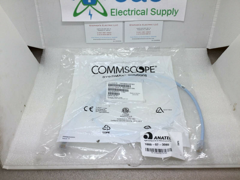 Commscope Systimax Anatel Patch Cable 3' D8ps-Lb-3ft, 4007230 Ethernet Lan Rj45