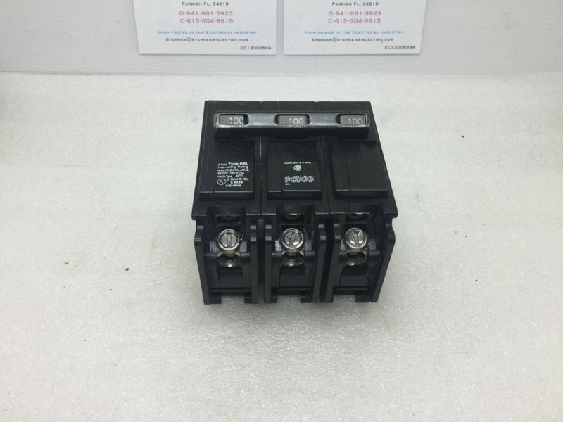 Siemens Hbl B3100hh 3 Pole 240v 100 Amp 65ka Circuit Breaker Bolt On