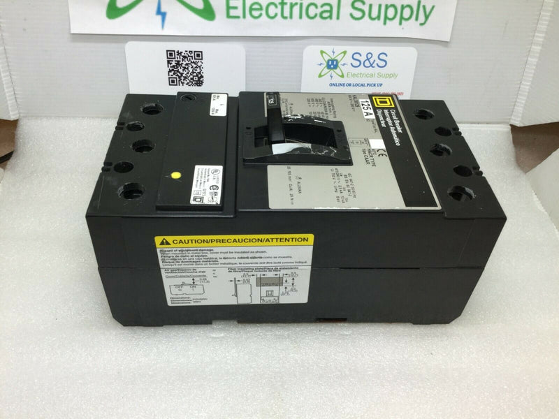 Square D KAL36125 125 Amp, 600 Volt, 3 Pole, Grey Label, Circuit Breaker