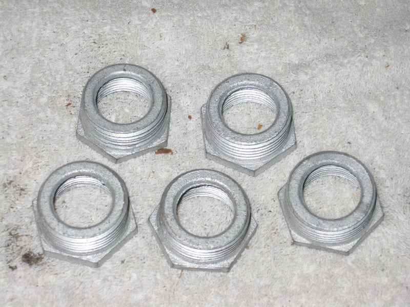 (5)   T&B Thomas & Betts Conduit Hex Bushing Reducer 1" To 3/4" Malleable Iron