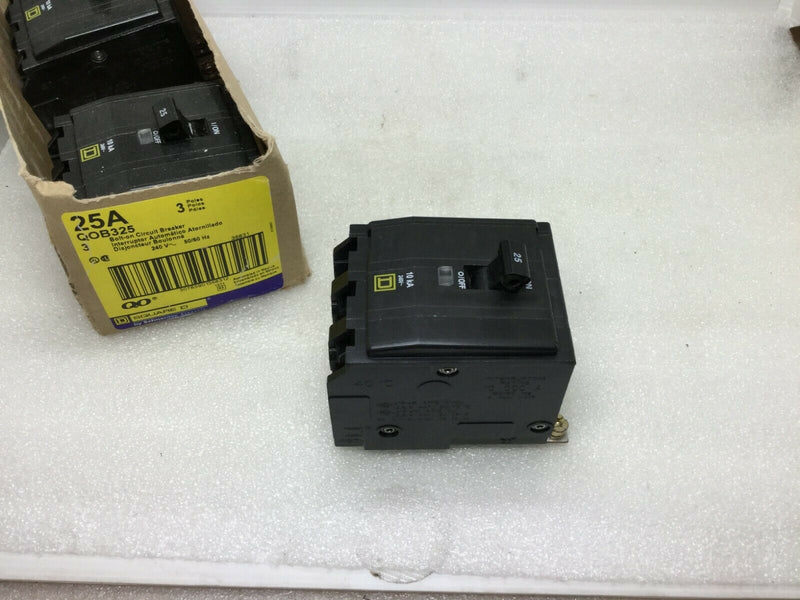 Lot Of 3 Square D Qo325 3 Pole 25 Amp Circuit Breakers Fits Nq Nqod