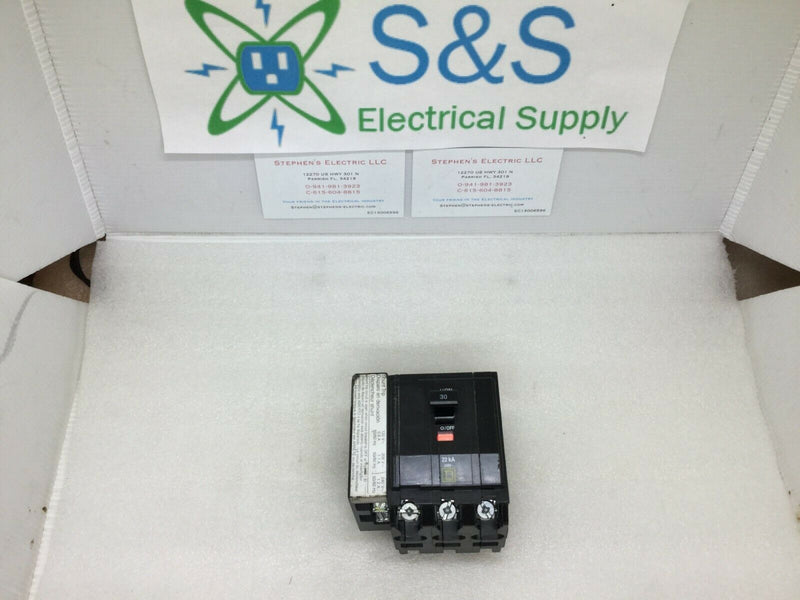 Square D Qob330vh1021 Circuit Breaker 3pole 30amp 120/240vac Shunt Trip 22k Qob