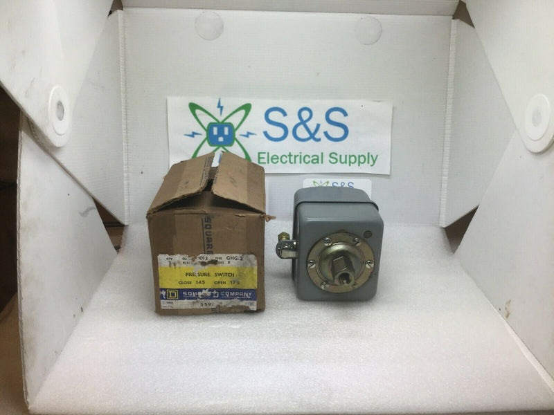 Square D Pressure Switch 9013ghg2 Open@145/Closes@175 Psi Ghg-2