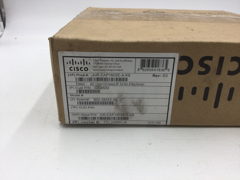 Cisco Systems AIR-CAP1602E-A-KP Aironet 1600 Series Dual Band Access Point