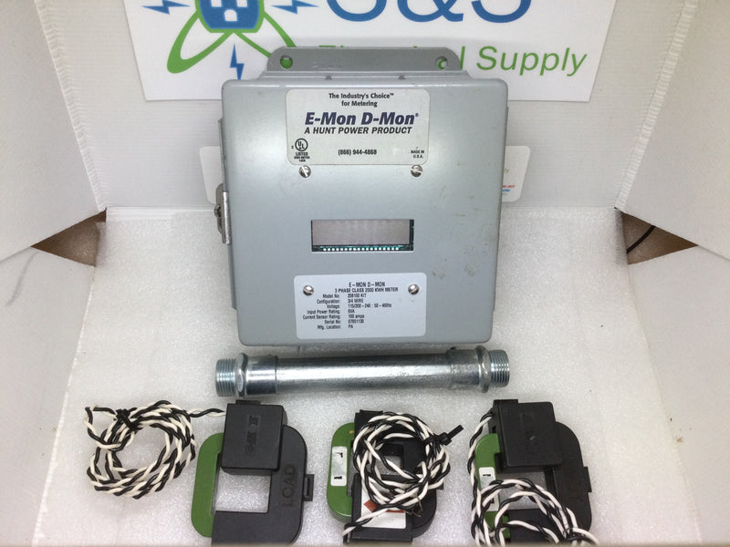 E-Mon D-Mon 208100kit 100 Amp, 120-208/240v, 3 Phase 4 Wire Kwh/Demand Submeter