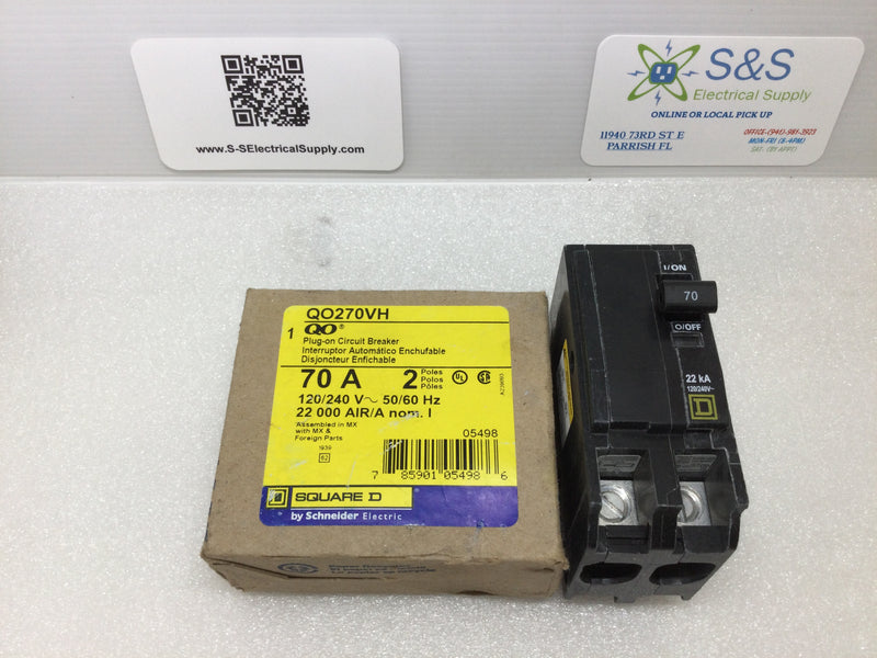 Square D Qo270vh 70a 2 Pole 120/240v Circuit Breaker