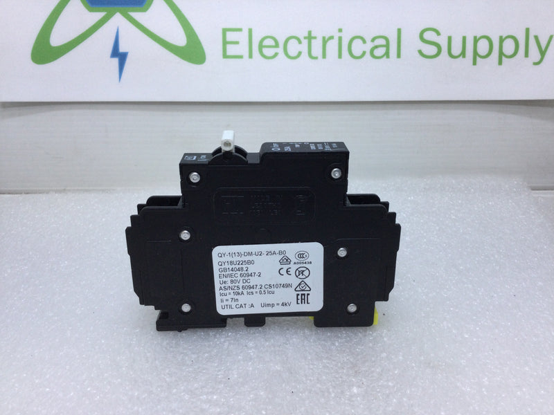 CBI QY18U225B0 25 Amp 80VDC Single Pole Din Rail Circuit Breaker