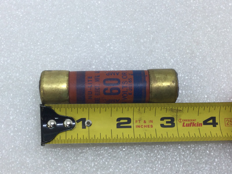 Nu-Lite 60 Amp 250V Fuse