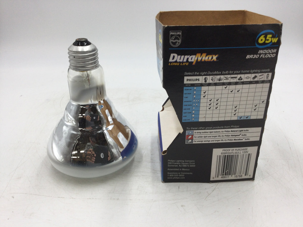 Philips DuraMax 65BR30 FL55 LL 816153 120V 65W Flood Light