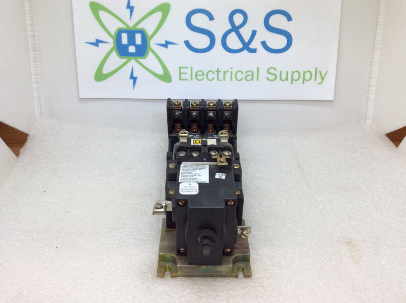 Square D Lighting Contactor 8903 LX040 Series B 120v Coil 20 Amp 600v