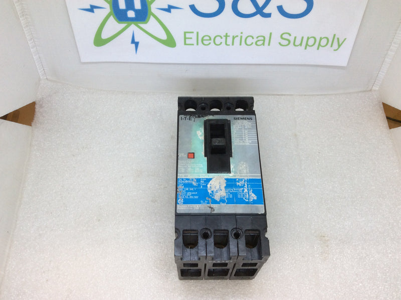 Siemens ED43B060 3 Pole 60 Amp 480v Type ED4 Circuit Breaker