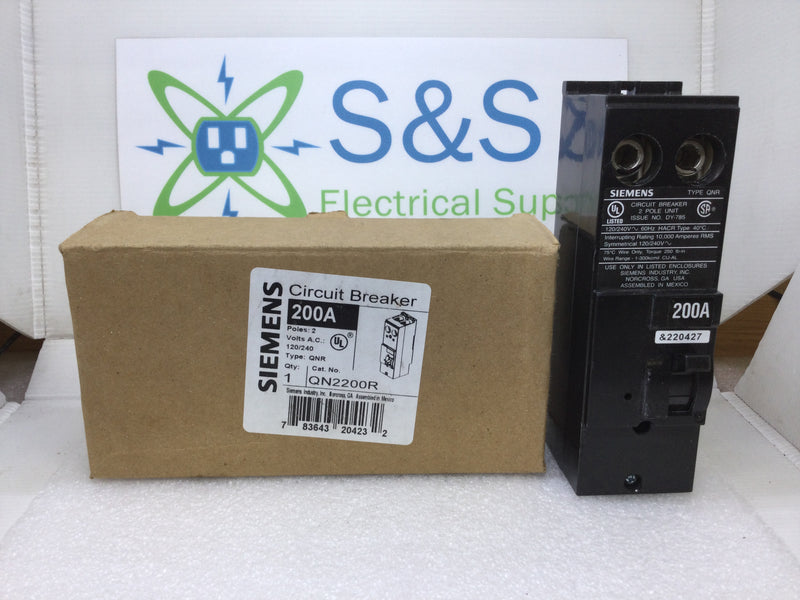 Siemens QN2200R 2 Pole 200 Amp 120/240V Circuit Breaker