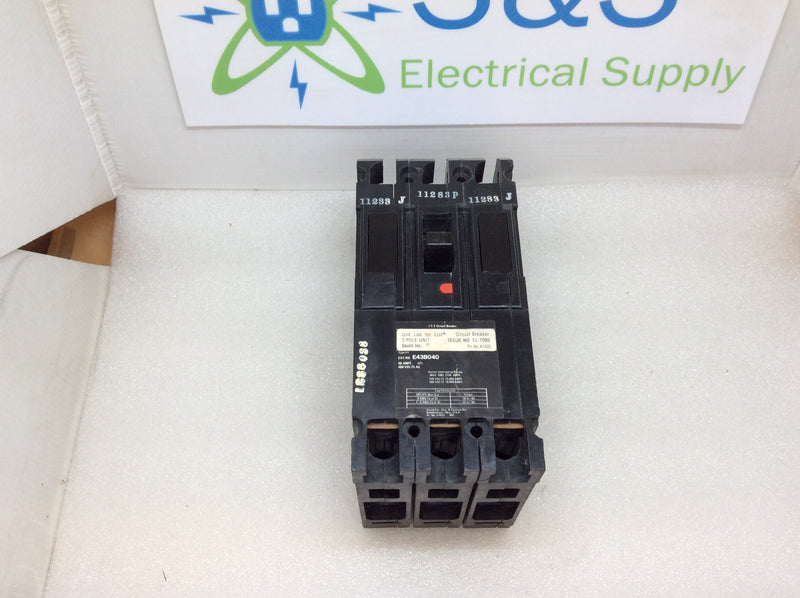 Siemens-Allis/ITE E43B040 3 Pole 40A 480VAC Type E43B Circuit Breaker (New)