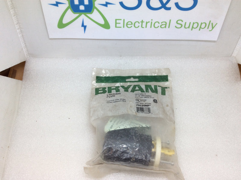 Bryant 70520NP* 20A 125V Nema L5-20 2 Pole 3 Wire Grounding Twist Lock Male Plug (New)