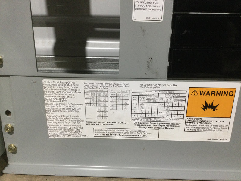 Eaton Prl3a 250 Amp 3 Phase 4 Wire 480/277v - Guts Only