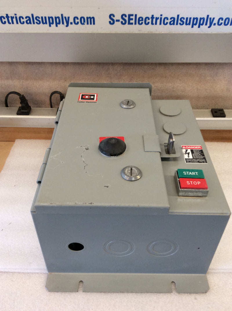 Cutler-Hammer ECN05002CAA Nema3R Enclosure With 18A Eaton 3 Pole Motor Controls AN16BN0