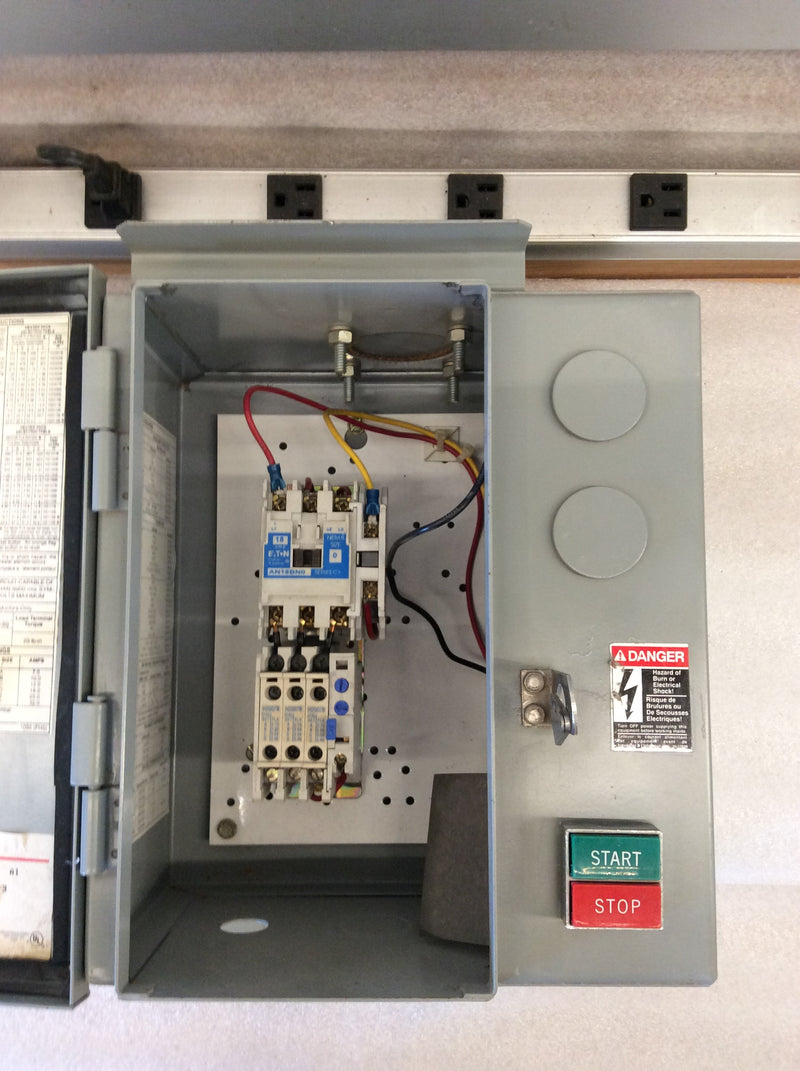 Cutler-Hammer ECN05002CAA Nema3R Enclosure With 18A Eaton 3 Pole Motor Controls AN16BN0