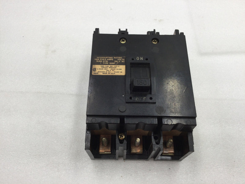 Square D Q2M3150MT 3 Pole 150A 240VAC Type Q2MT Circuit Breaker