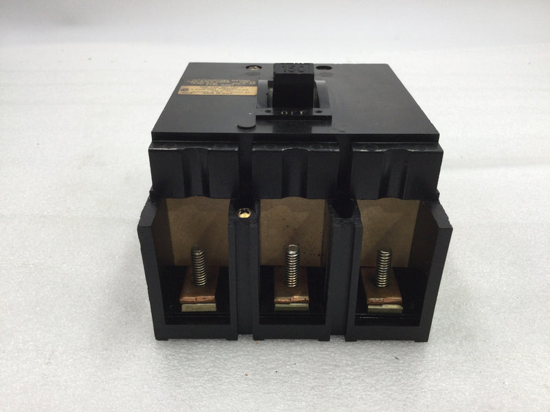 Square D Q2M3150MT 3 Pole 150A 240VAC Type Q2MT Circuit Breaker