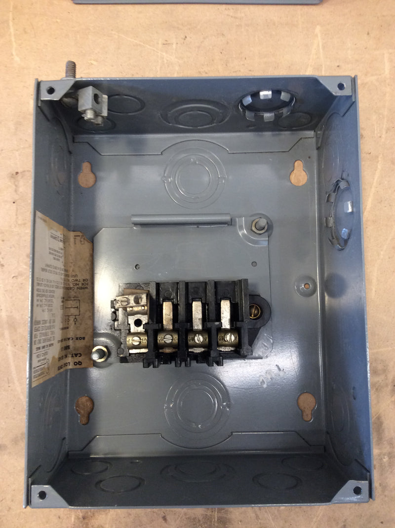 Square D QO403 Series L5 60 Amp 120/240VAC QOB-403 Circuit Breaker Enclosure