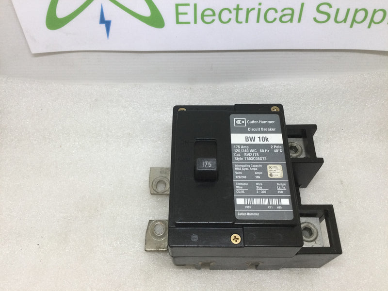 Eaton BW2175 175 Amp 2 Pole 120/240 Vac 10ka Circuit Breaker