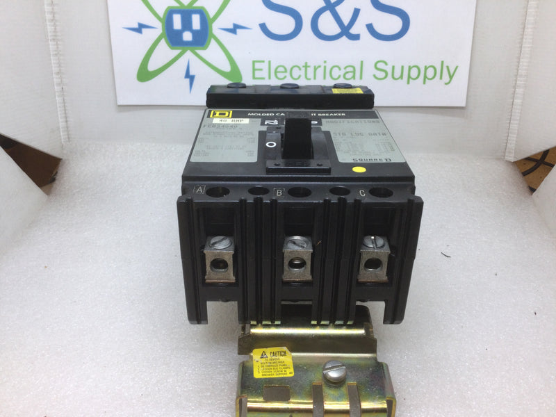 Square D FCB34040 3 Pole 40 Amp 240/480VAC Series 3 Type FCB I-Line Circuit Breaker