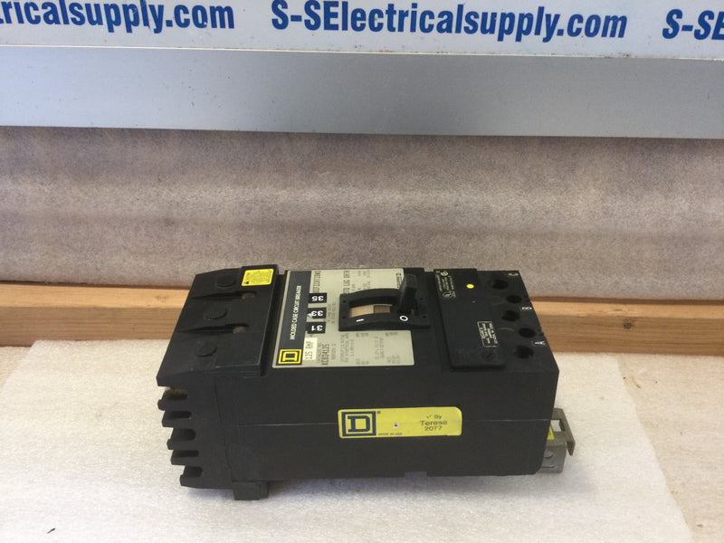 Square D KCB34125 3 Pole 125 Amp 240/480VAC Series 2 Type KCB I-Line Circuit Breaker With Adjustable Trip