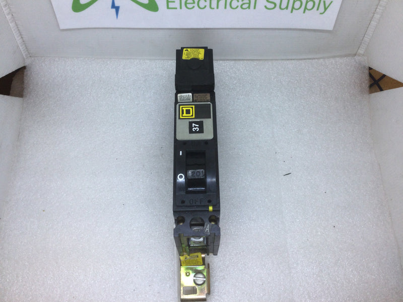 Square D FHB16020 A/B/C Single Pole 20 Amp 277VAC Type FHB I-Line Circuit Breaker