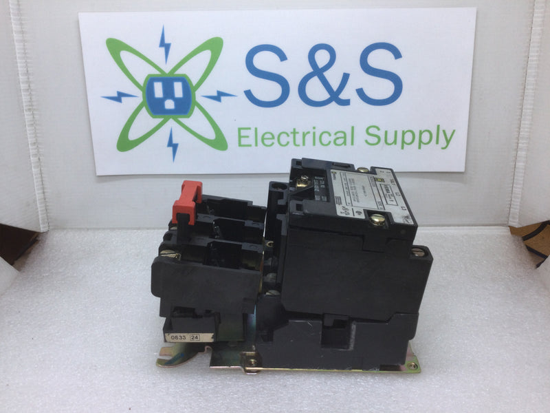 Square D 8536SCO3S Nema Size 1 Series A 120V Coil 600V 50/60Hz 10Hp Max Motor Starter