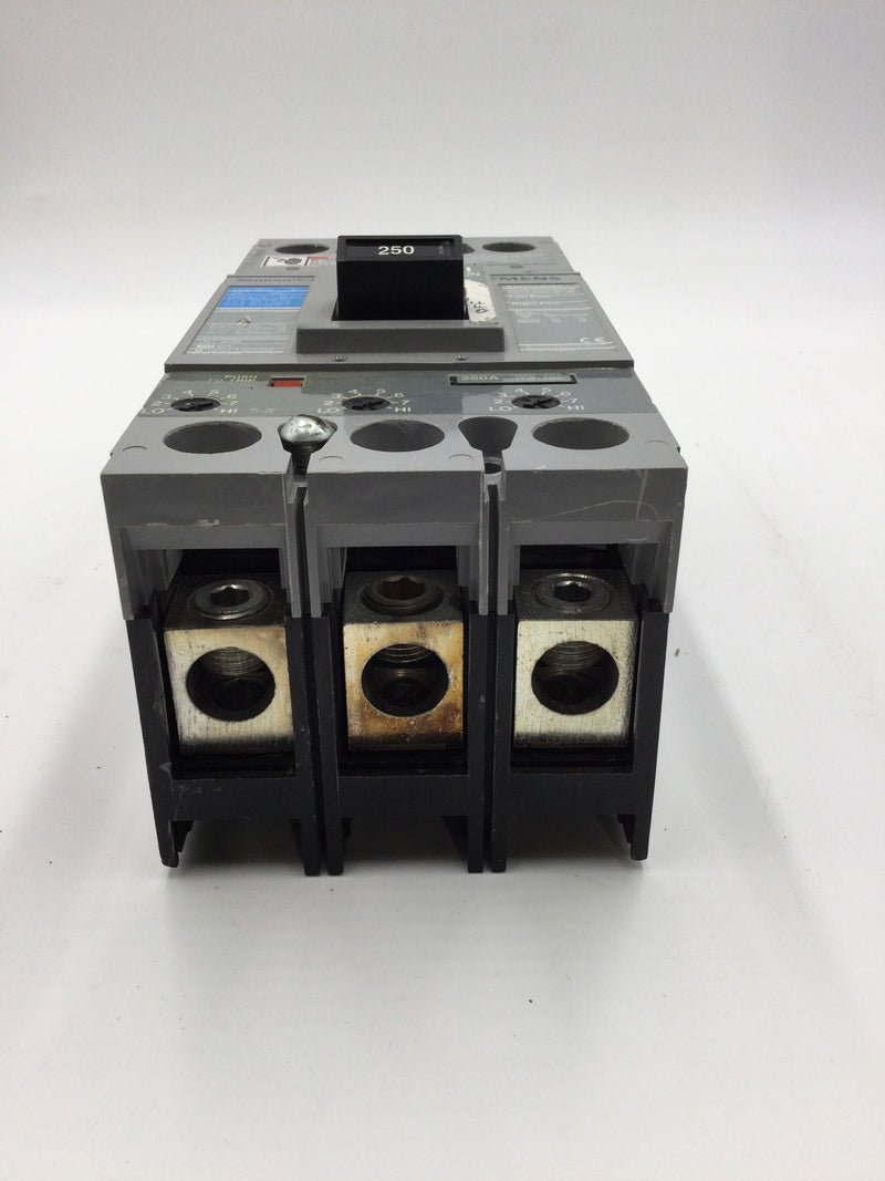 Siemens ITE FXD63B250 Series A 3 Pole 250 Amp 600v Sentron Series Circuit Breaker