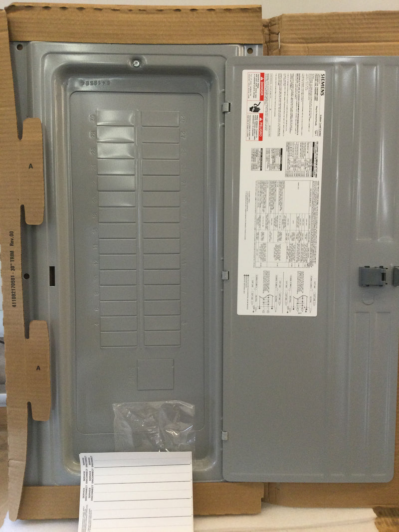 Siemens PN3048L1200C 30 Space/48 Circuit 200A 120/240VAC Single Phase Plug On Neutral (PON) Flush/Surface Combo Cover Type PN Nema1