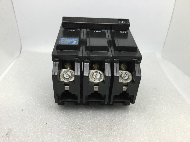 GE General Electric THHQB32030 3 Pole 30 Amp 22ka 240v Bolt on THHQB Circuit Breaker