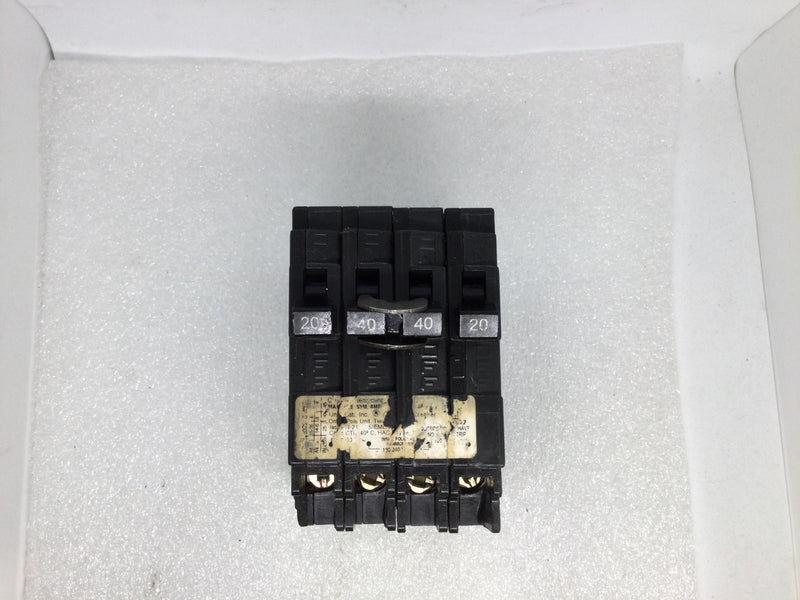 Siemens/ITE Q22040CT 2 Pole 20A/40A Quad Style Circuit Breaker