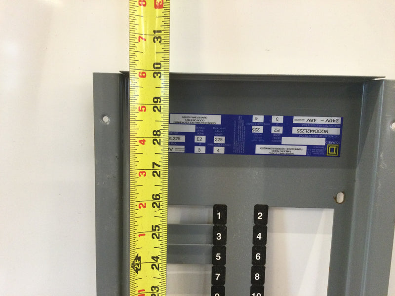 Square D NQOD442L225 Series E1 225 Amps 240/120v 3 Phase 4 Wire 42 Spaces Dead Front Only 30" x 9.5"