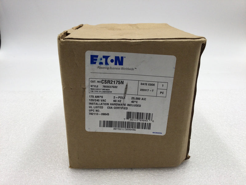 Eaton Cutler Hammer CSR2175N 175 Amp 2 Pole 120/240V Circuit Breaker