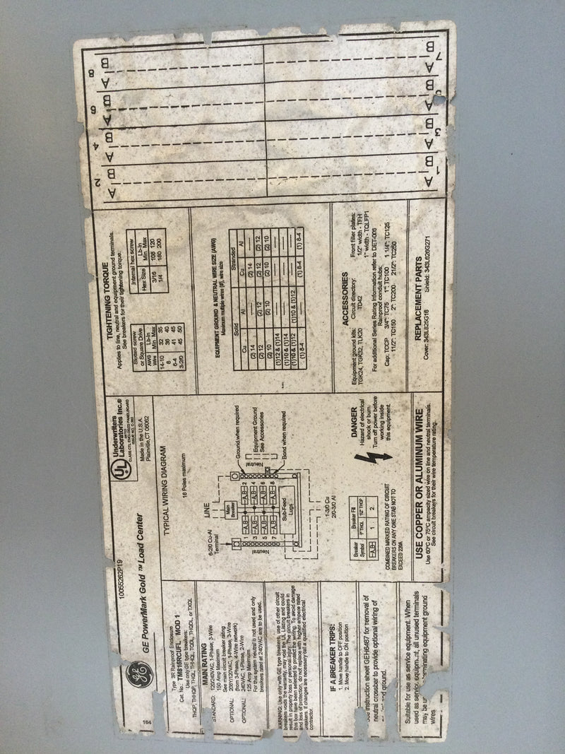 GE General Electric TM815RCUFL Panel Cover Only 29" x 13"