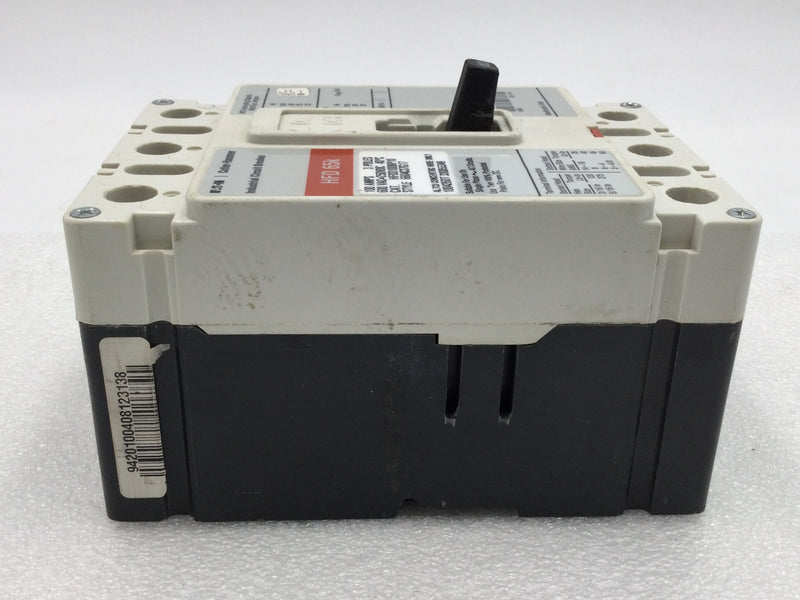 Eaton Cutler Hammer HFD3100BP10 100 Amp 3 Pole 600Vac 250VDC HFD 65K Circuit Breaker